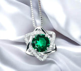 emerald necklace, David star style