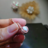 Rose Gold Opal Necklace - Square White Opal Pendant - Rose Gold Coated Sterling Silver Box Opal Jewelry