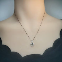 Sterling Silver Citrine Heart Necklace - Super Tiny Minimalist Genuine Natural Citrine Pendant 093