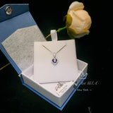 Amethyst Necklace -Tiny Purple Heart Pendant 925 Sterling Silver - Princess Style Minimalist Amethyst Jewelry, February Birthstone 012