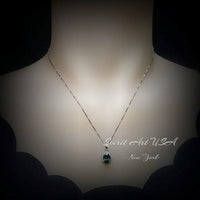 Peridot Necklace - 18kgp @ Sterling Silver - August Birthstone - Dainty Oval Cut 2.1 CT Lab Green Peridot Pendant 066