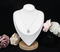 Angel Wing Genuine Moissanite Gemstone Necklace - GRA Certificate Round Cut Moissanite Gemstone Jewelry Pendant 1 CT 6.5 MM D color #887