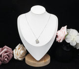 Angel Wing Genuine Moissanite Gemstone Necklace - GRA Certificate Round Cut Moissanite Gemstone Jewelry Pendant 1 CT 6.5 MM D color #887