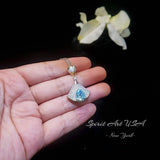 Brilliant Blue Aquamarine Necklace - 18KGP & Sterling Silver - Gemstone Drop 3 CT Blue Aquamarine Jewelry #857