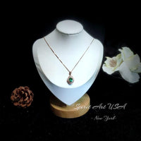 Emerald Necklace - Rose gold 18kgp @ Sterling Silver - Oval Cut Store exclusive Design - Green Emerald Pendant - May Birthstone 1069
