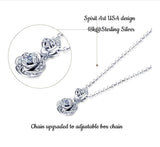Genuine Moissanite Gemstone Necklace - GRA Certificate Gemstone Jewelry Round Cut Rose FlowerJewelry #792