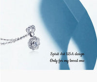 Genuine Moissanite Gemstone Necklace - GRA Certificate Gemstone Jewelry Round Cut Rose FlowerJewelry #792
