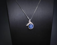 Dainty Natural Blue Kyanite Necklace - Sterling Silver Mermaid Pendant Throat Chakra Healing
