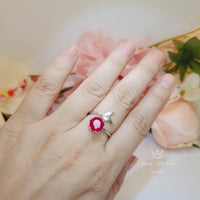 Ruby ring Sterling Silver Mermaid Ring - Adjustable Fish Tail Red Ruby Gemstone Ring 1061