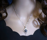 Large Freshwater Black Pearl Necklace - Full Full Sterling Silver High Quality Genuine Black Pearl Tassel Necklace 1024