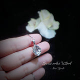 Aquamarine Necklace - Tiny Gemstone Flower Style Blue Aquamarine Pendant - Small Mini Blue Aquamarine Jewelry #310