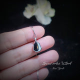 Super Tiny Genuine Peridot Necklace - Natural Green Peridot Pendant - 18KGP @ Sterling Silver - August Birthstone - Mini Green Gemstone #314