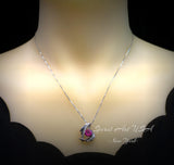 Pink Tourmaline Necklace - Protective Angel Wing Necklace - 18KGP @ Sterling Silver - Store Exclusive Design - Angel Wing Pink Pendant #877