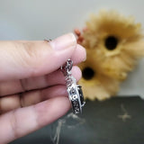 Black CZ Sterling Silver Necklace Large Black Heart Necklace Full 925 Sterling Silver Made 1054