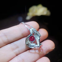 Pink Tourmaline Necklace - Protective Angel Wing Necklace - 18KGP @ Sterling Silver - Store Exclusive Design - Angel Wing Pink Pendant #877