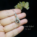 Dynamic Swing Green Peridot Necklace - Round Fund Cut 0.85 Ct - Full Sterling Silver Made with 18KGP #174