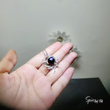 Large Black Pearl Necklace - 18KGP Sterling Silver High Quality Bridal Pearl Necklace - Natural freshwater Black Pearl Pendant #531