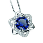 Tanzanite Necklace - Sterling Silver David Star Necklace - December Birthstone - Dainty Tanzanite Pendant #483