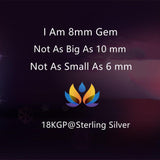 8mm Emerald Necklace - 18KGP Sterling Silver - Swan Pendant - May Birthstone Luxury Simple Emerald Jewelry - Swan Necklace 1072