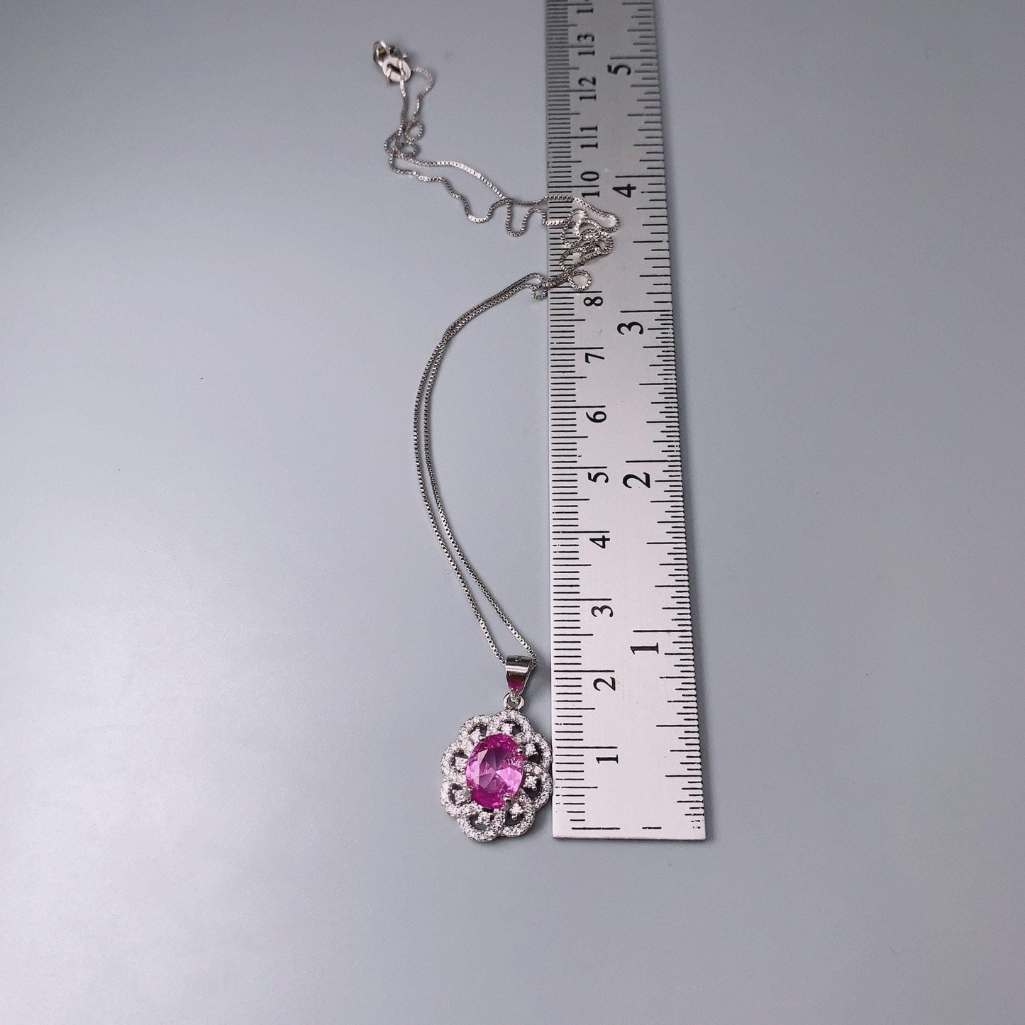 Pink Tourmaline Necklace - Sterling Silver Royal Flower of Life Necklace - 2 CT Pink Tourmaline Jewelry #381