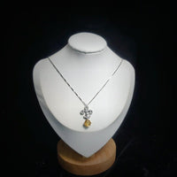 Genuine Citrine necklace - Gemstone Kite Jewelry - Round 2 Ct Fine Cut Natural Citrine Pendant - November Birthstone #415
