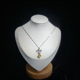 Genuine Citrine necklace - Gemstone Kite Jewelry - Round 2 Ct Fine Cut Natural Citrine Pendant - November Birthstone #415