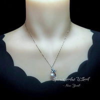 Small Freshwater Pink Pearl Phoenix Necklace Full 925 Sterling Silver 18kgp Bird Pendant Pearl Jewelry #932