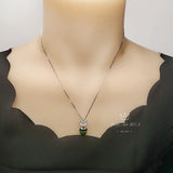 Four leaf clover Peridot Necklace - Cushion Cut 5 CT - Green Peridot Pendant - Gemstone Flower Bail White Gold coated Sterling Silver #492