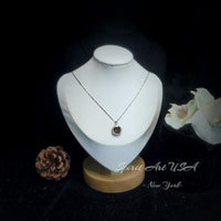 Genuine Smoky Quartz Necklace - 18kgp @ Sterling Silver - Protective Gemstone - Root Chakra Healing - Smoky Quartz Pendant #309