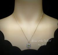 Genuine Peridot Necklace - Natural Green Pendant - 18KGP @ Sterling Silver - August Birthstone - Gemstone Lotus Flower Necklace #591