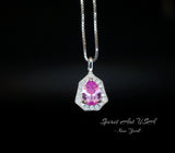 Pink tourmaline Necklace - Super Tiny Pink Tourmaline Pendant - 18kgp @ Sterling Silver - Mini Pink Tourmaline Minimalist Gemstone #120