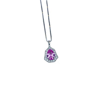 Pink tourmaline Necklace - Super Tiny Pink Tourmaline Pendant - 18kgp @ Sterling Silver - Mini Pink Tourmaline Minimalist Gemstone #120