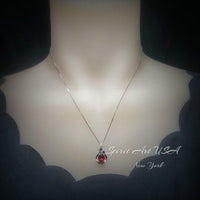 Sterling Silver Sunstone Necklace - 18kgp @ Sterling Silver - 1.8 CT Orange Tangerine Spessartite Garnet Pendant #154
