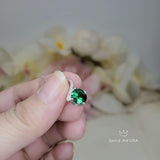 2 CT Emerald Necklace Simple Bowknot Green Emerald Pendant Sterling Silver White Gold plated Minimalist Green Gemstone #286
