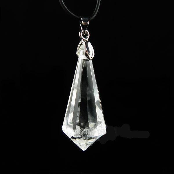 Clear Quartz Necklace Clear Quartz Point Necklace - Crystal Stone Necklace Luxury Crystal Healing Necklace -Luxury Clear Quartz 2602