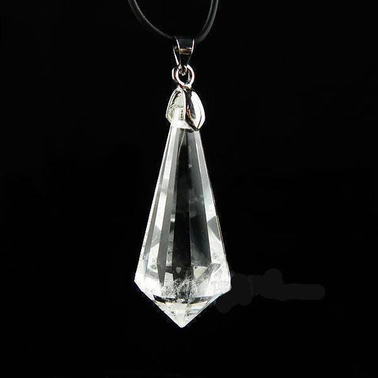 Clear Quartz Necklace Clear Quartz Point Necklace - Crystal Stone Necklace Luxury Crystal Healing Necklace -Luxury Clear Quartz 2602