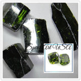 18KGP @ Sterling Silver Green Peridot Necklace - Square Halo Style Round Cut Lab Created Peridot Pendant 086