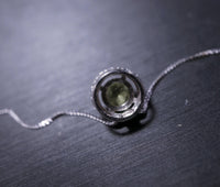 Genuine Peridot Necklace, Natural green peridot Choker, Tiny Sterling Silver Solitaire Green Gemstone Pendant Heart Chakra Healing #1017