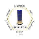 Sterling Silver Lapis Lazuli Necklace, Blue Stone Hexagon Six Sides Geometric Halo Natural Cobalt Lapis Lazuli Box Chakra Healing 1030