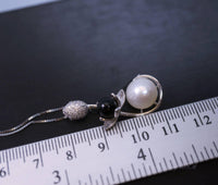 Genuine Pearl Necklace Full Sterling Silver Lotus Flower Tiny Freshwater Peal Jewelry Wedding Necklace Pearl Jewelry 1044