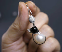 Genuine Pearl Necklace Full Sterling Silver Lotus Flower Tiny Freshwater Peal Jewelry Wedding Necklace Pearl Jewelry 1044