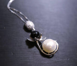 Genuine Pearl Necklace Full Sterling Silver Lotus Flower Tiny Freshwater Peal Jewelry Wedding Necklace Pearl Jewelry 1044