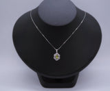 Super Tiny Natural Peridot Necklace Sterling Silver Flower OF Life Green Gemstone August Birthstone Jewelry 1052