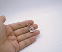 Super Tiny Natural Peridot Necklace Sterling Silver Flower OF Life Green Gemstone August Birthstone Jewelry 1052