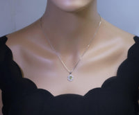 Super Tiny Natural Peridot Necklace Sterling Silver Flower OF Life Green Gemstone August Birthstone Jewelry 1052