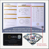 Genuine Moissanite Gemstone Necklace - GRA Certificate Gemstone Jewelry Round Cut Rose FlowerJewelry #792