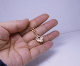 Aquamarine Necklace - 18KGP @ Sterling Silver - Blue Aquamarine Jewelry Rose gold Spiritual flower petal Pendant #500