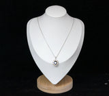 Large Tanzanite Necklace Gemstone Lotus Solitaire 3 CT Blue Gemstone Pendant December Birthstone White Gold plated #712