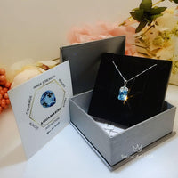 Aquamarine Necklace sterling silver faceted Rectangle Blue Aquamarine pendant #707