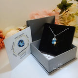 Aquamarine Necklace sterling silver faceted Rectangle Blue Aquamarine pendant #707